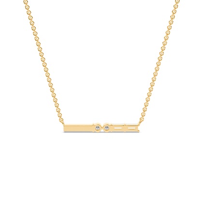 Buchstabe Z Morsecode Diamant Initial Anhänger