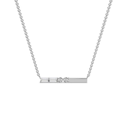 Letter Z Morse Code Diamond Initial Pendant