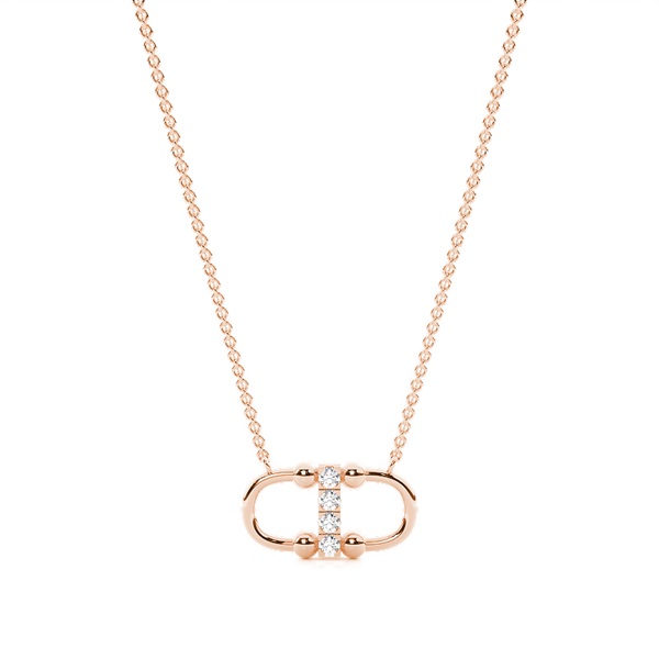Interlink Diamond Chain Necklace (Large)