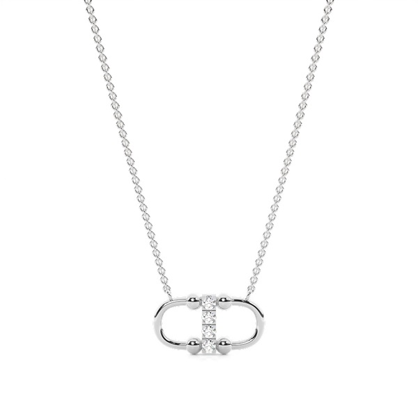 Interlink Diamond Chain Necklace (Large)
