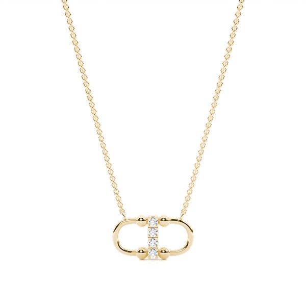 Interlink Diamond Chain Necklace (Large)