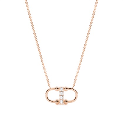 Interlink Diamond Chain Necklace (Large)