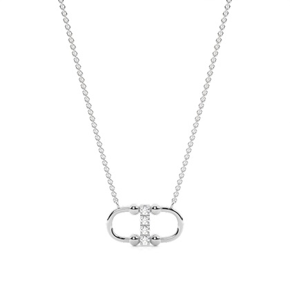 Silver Diamond Pendants And Necklaces