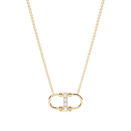 Round Diamond Pendants Necklaces