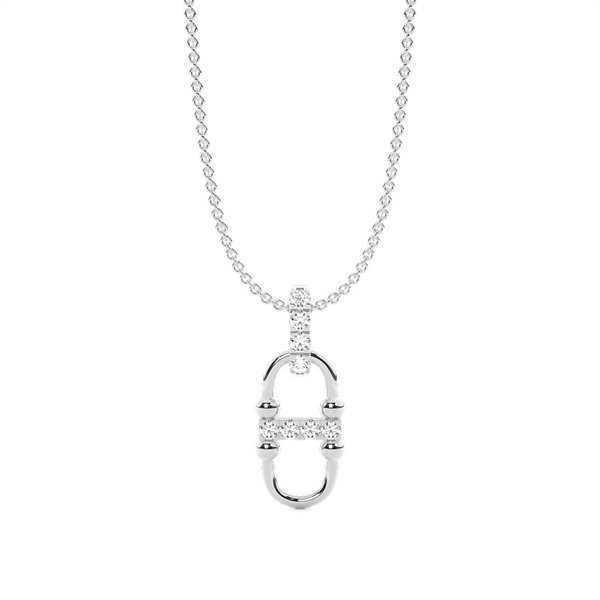 Interlink Diamond Dangling Pendant (Large)
