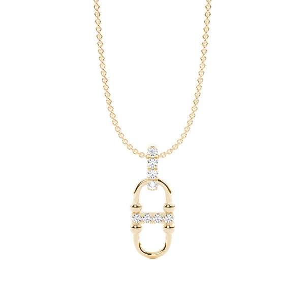 Interlink Diamond Dangling Pendant (Large)