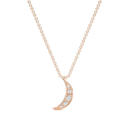 Rose Gold Delicate Diamond Pendants