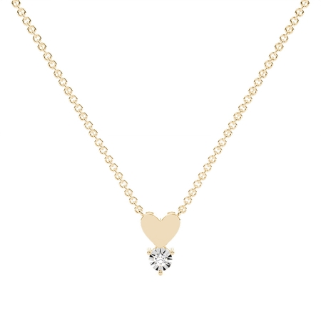 Yellow Gold Delicate Diamond Pendants