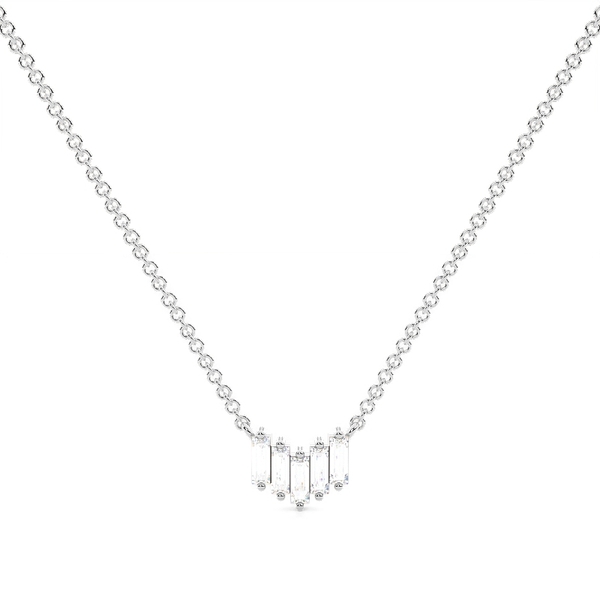 Baguette Diamond Delicate Everyday Chain Pendant