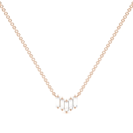 Rose Gold Delicate Diamond Pendants
