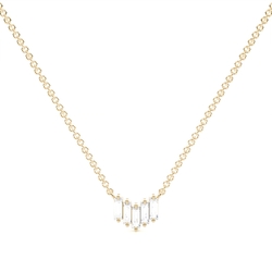 Baguette Diamond Delicate Everyday Chain Pendant