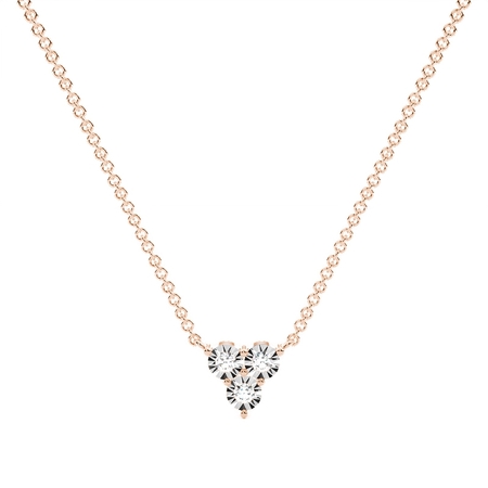 Rose Gold Delicate Diamond Pendants