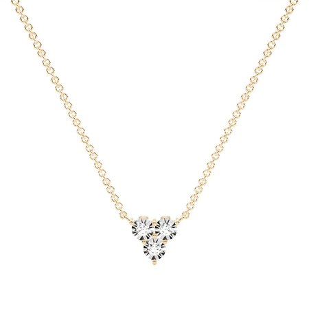 Yellow Gold Delicate Diamond Pendants