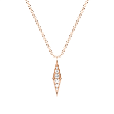 Rose Gold Delicate Diamond Pendants