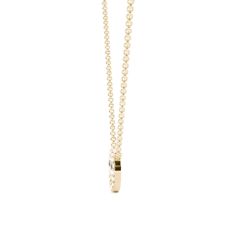 Smiley-Halskette mit runden Diamanten im Pavé-Set