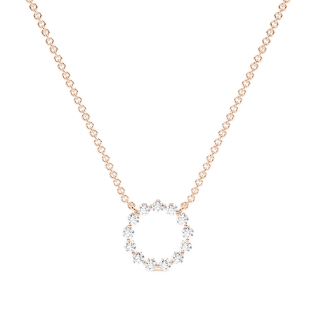 Rose Gold Delicate Diamond Pendants