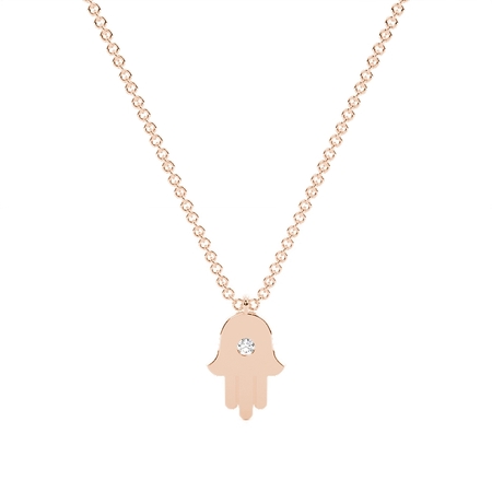Rose Gold Delicate Diamond Pendants
