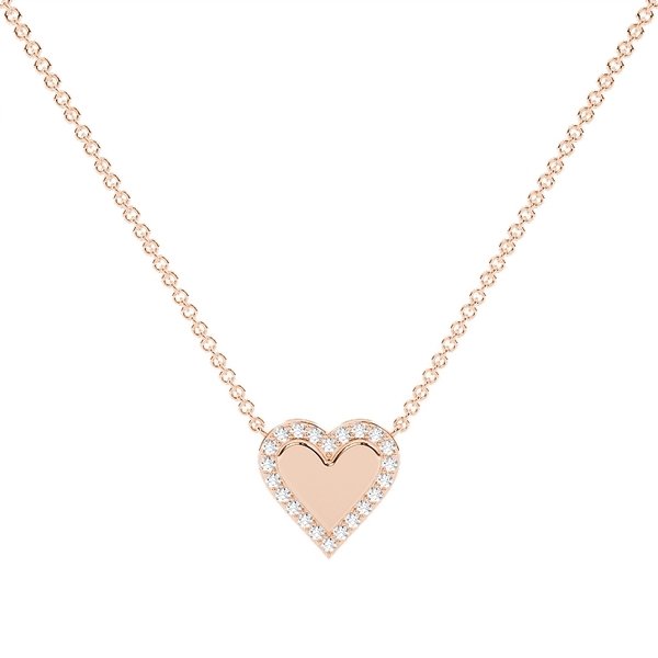 Delicate Diamond Heart Necklace