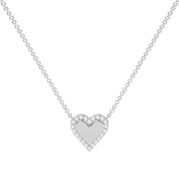 Zarte Diamant-Herz-Halskette