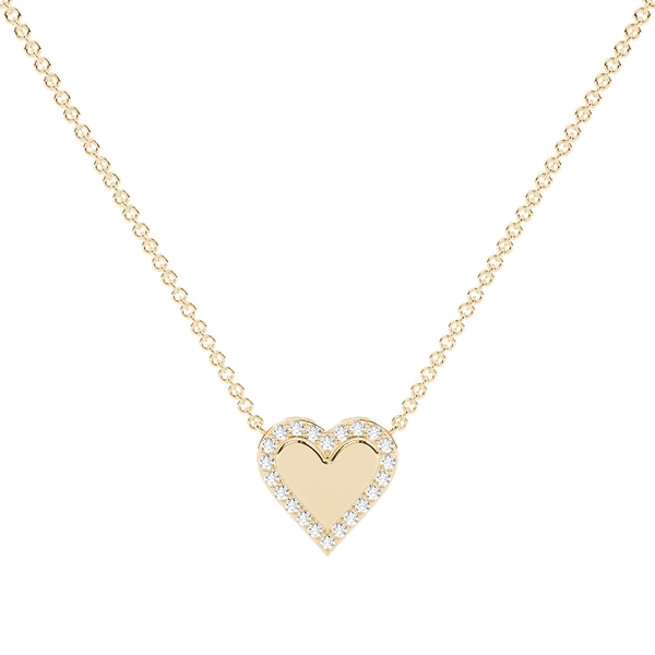 Delicate Diamond Heart Necklace
