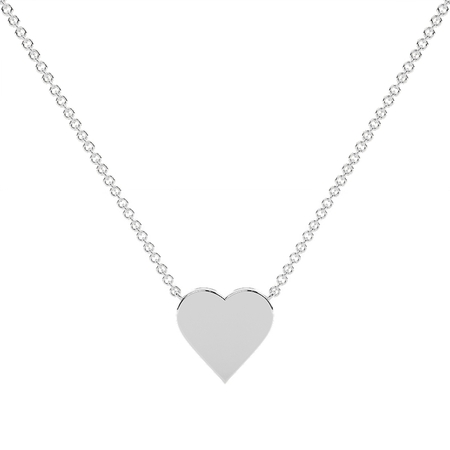 Delicate Diamond Heart Necklace