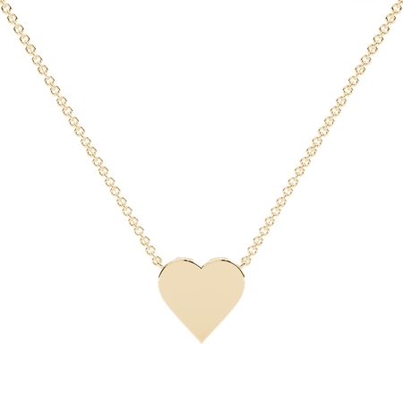 Delicate Diamond Heart Necklace