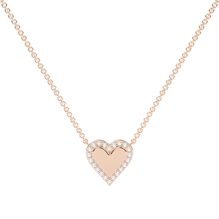 Rose Gold Delicate Diamond Pendants