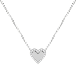 Zarte Diamant-Herz-Halskette