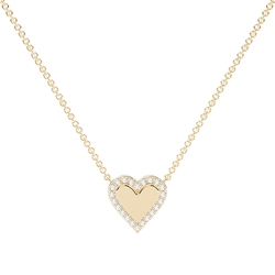 Delicate Diamond Heart Necklace