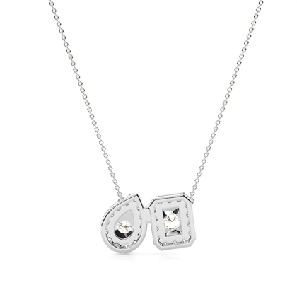 Illusion set Toi-et-moi Halo Pendant