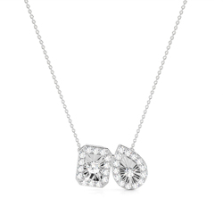 Illusion set Toi-et-moi Halo Pendant