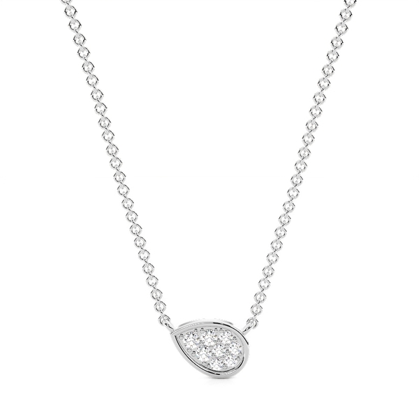 Pave set Round Diamonds Delicate Everyday Necklace