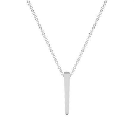 Round Diamond Linear Delicate Chain Necklace