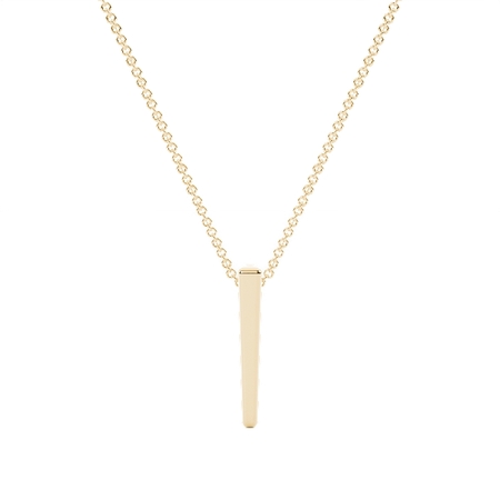 Round Diamond Linear Delicate Chain Necklace