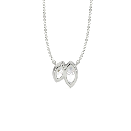 Toi Et Moi Bezel-Set Marquise Diamond Pendant