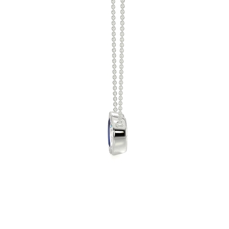 Toi Et Moi Bezel Set Marquise-Cut Blue Sapphire & Diamond Pendant