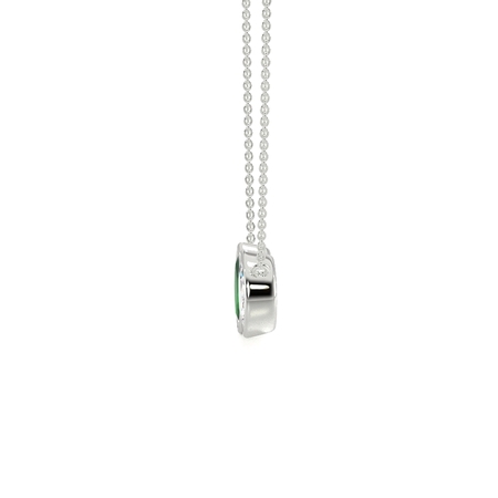 Toi Et Moi Bezel Set Marquise-Cut Emerald & Diamond Pendant