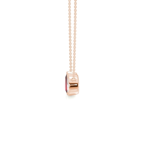 Toi Et Moi Bezel Set Pear-Cut Ruby & Diamond Pendant