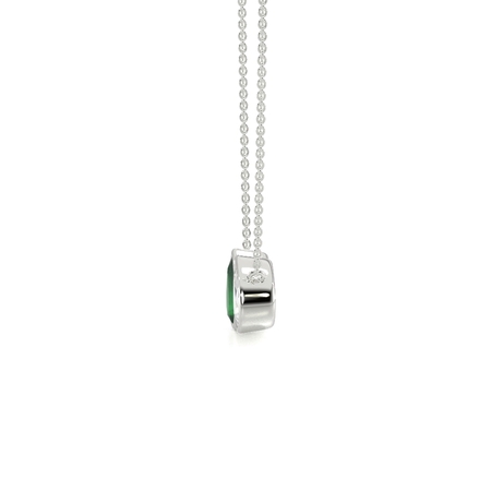 Toi Et Moi Anhänger mit birnenförmigem Smaragd und Diamanten in Lünettenfassung