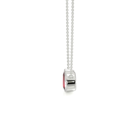 Toi Et Moi Bezel Set Pear-Cut Ruby & Diamond Pendant