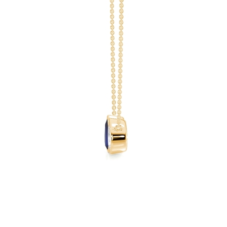 Toi Et Moi Anhänger mit birnenförmigem, gefasstem blauem Saphir und Diamanten