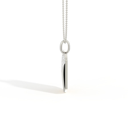 Diagonal Pavé-Set Diamond Dog Tag Men's Pendant