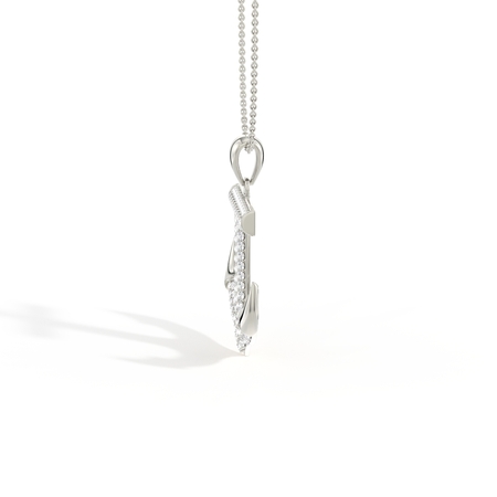 Pavé-Set Anchor Men's Diamond Pendant
