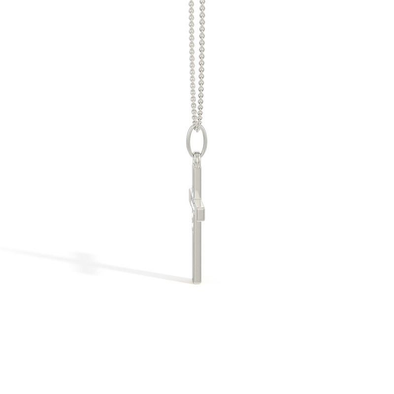Diamond Cluster Cross Men's Pendant