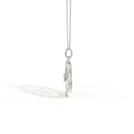 Pavé-Set Compass Star Men's Diamond Pendant