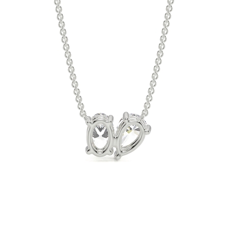 Toi Et Moi Pear And Oval Diamond Pendant