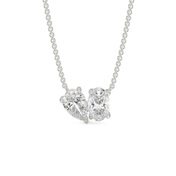 Toi Et Moi Pear And Oval Diamond Pendant