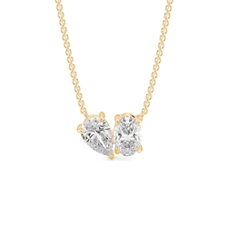 Toi Et Moi Pear And Oval Diamond Pendant