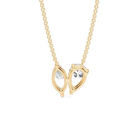 Toi Et Moi Pear And Marquise Diamond Pendant