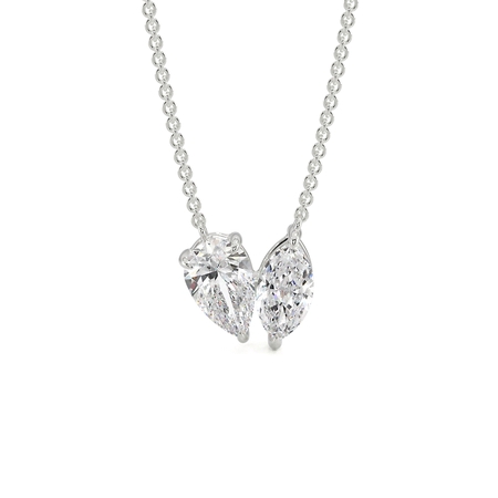 Toi Et Moi Pear And Marquise Diamond Pendant